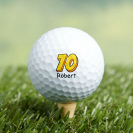 Comic Style 70. Geburtstag Golfer Geschenk - Funny Golfball