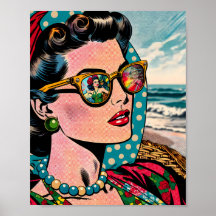 Comic Style Art | Frau Watching Hula Dancer