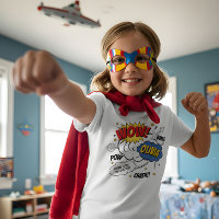 Comic Style de livre Super Hero T-shirt