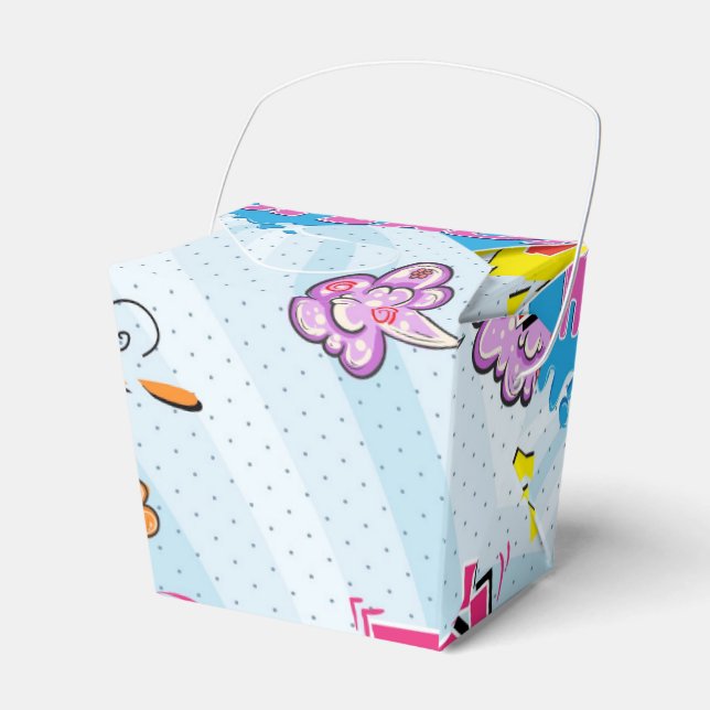 Comic Style Girly Super Hero Design Geschenkschachtel (Vorderseite)