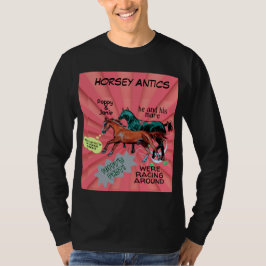 Comic Style Horsey Antics T - Shirt