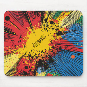 Comic Style Pop Art Explosion (10) Mousepad