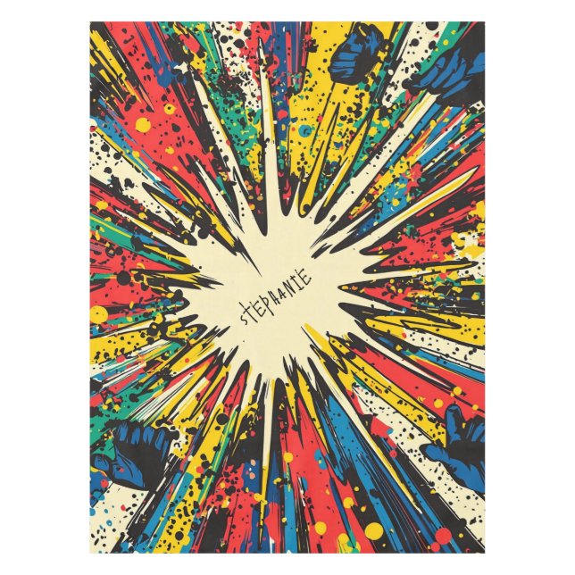 Comic Style Pop Art Explosion (2) Tischdecke (Vorderseite)