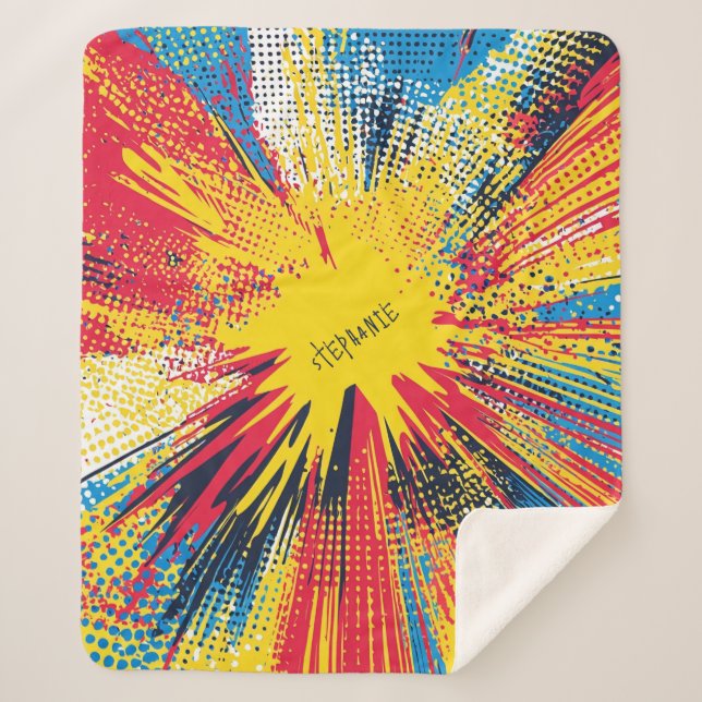 Comic Style Pop Art Explosion (3) Sherpadecke (Vorderseite)