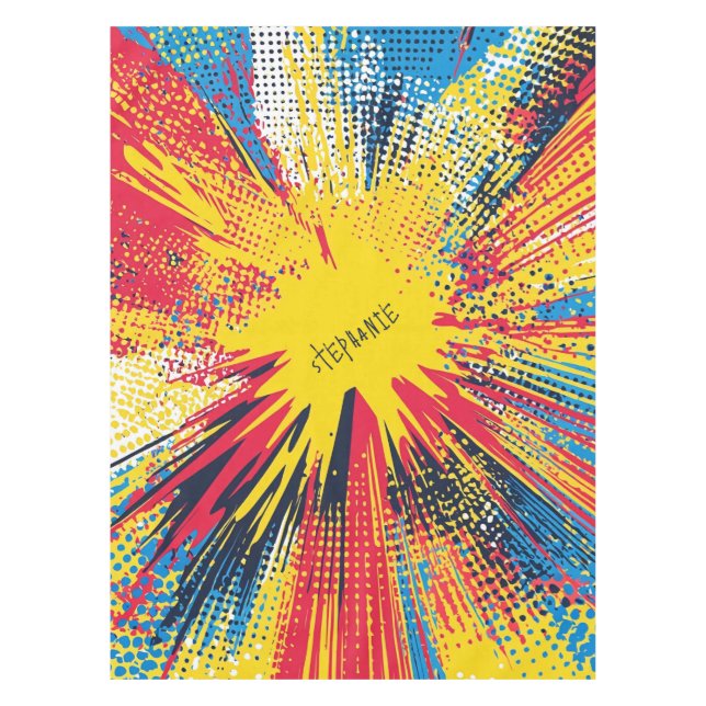 Comic Style Pop Art Explosion (3) Tischdecke (Vorderseite)
