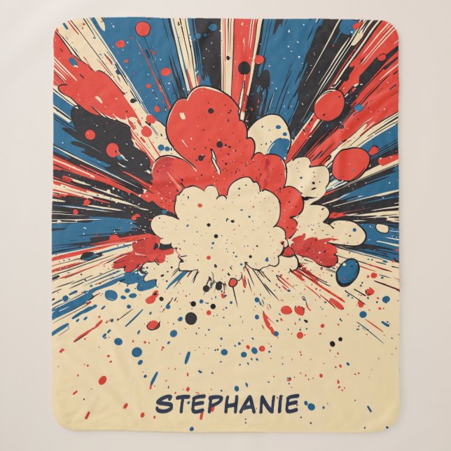 Comic Style Pop Art Explosion (4) Sherpadecke (Vorderseite)