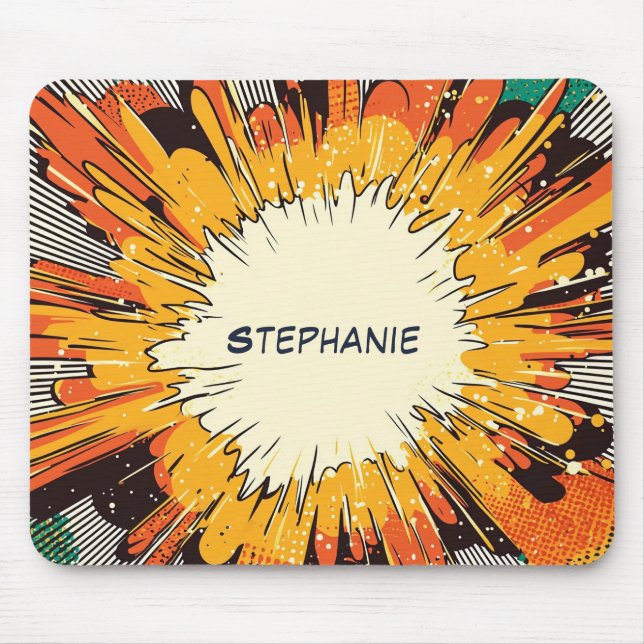 Comic Style Pop Art Explosion (6) Mousepad (Vorne)