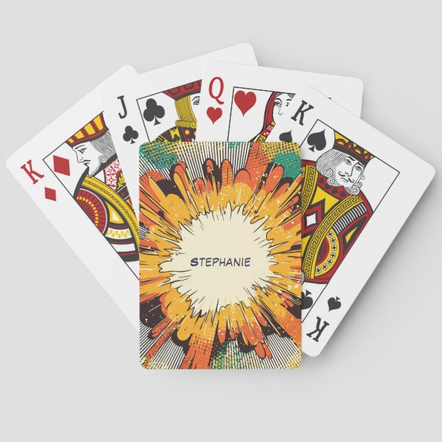 Comic Style Pop Art Explosion (6) Spielkarten (Rückseite)