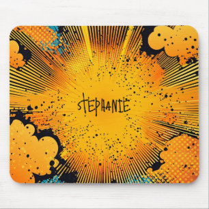 Comic Style Pop Art Explosion (8) Mousepad
