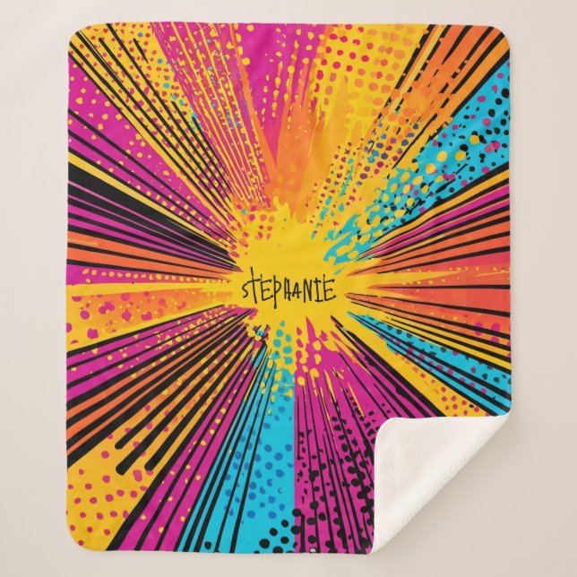 Comic Style Pop Art Explosion (9) Sherpadecke (Vorderseite)