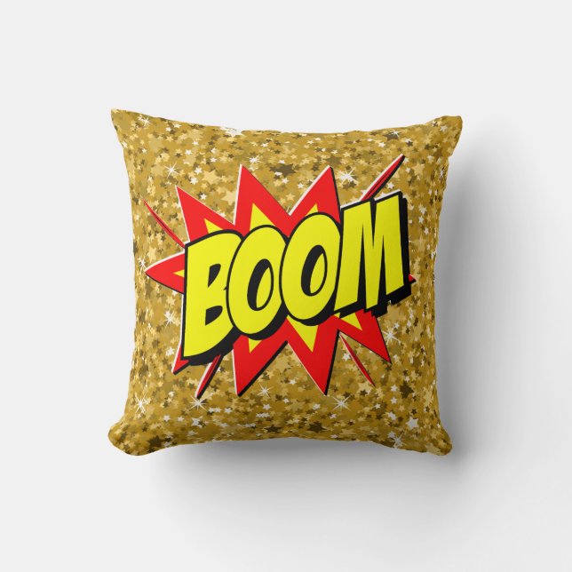 Comic Style Pop Art Retro Gelbe Gelbe Zunge Kissen (Vorderseite)