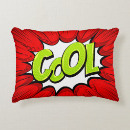 Comic Style Pop Art Retro Rotes Grün COOL Dekokissen