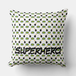 Comic Superheld NAME Pow Bang Bomb Kinder Spaß Kissen
