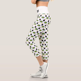 Comic Superheld Smart Funny INITIALS Firecracker Capri Leggings