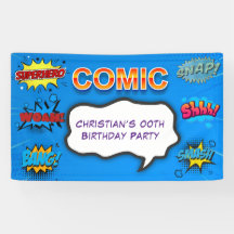 Comic Superhero Blue Kindergeburtstag Party