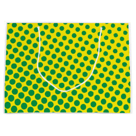 Comic Superhero Dots Green Yellow Farbenspass Große Geschenktüte