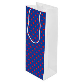 Comic Superhero Stars Red Blue Kinderspass Geschenktüte Für Weinflaschen