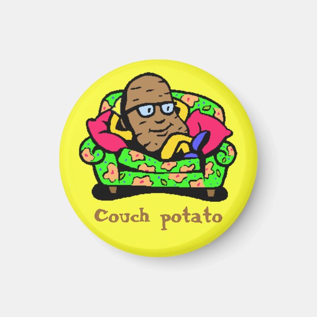 Comic Toon Couch Potato Magnet (Vorne)