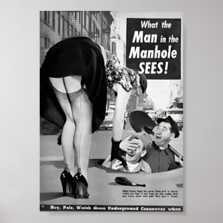 Comic-Werbung im Vintagen Magazin Poster