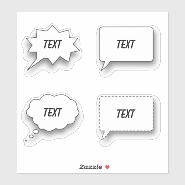 Comic Wort Cloud Wort Blase Pop Kunst Aufkleber (Blatt)