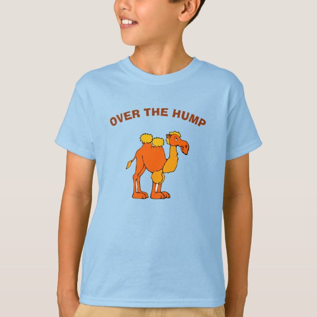 Comical Camel fügen Text hinzu T-Shirt (Vorderseite)