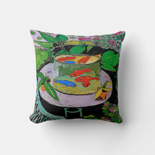 Comical Gold Fish Throw Kissen