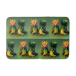 Comical Pineapa Green Wange Conure Bathmat Badematte