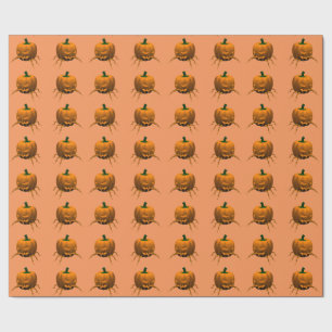 Comical Spook Orange Halloween Bugs Geschenkpapier