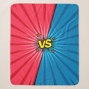 Comicbuch versus Hintergrund, klassischer Pop-Art- Sherpadecke