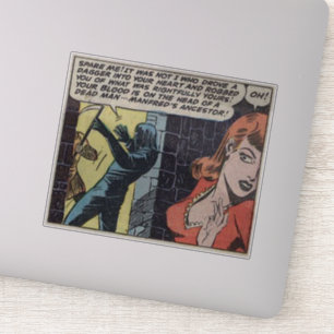 Comicen des Goldenen Horrors  70er Beängstigende V Aufkleber