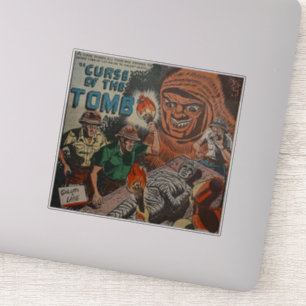 Comicen des Goldenen Horrors   beängstigendes Ret Aufkleber
