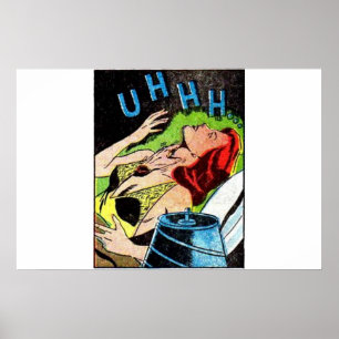 Comicen des Goldenen Horrors   beängstigendes Retr Poster