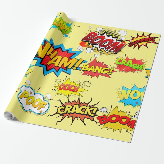 Comicen entwerfen Wrapper Geschenkpapier (Ungerollt)