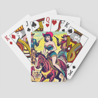 Comicen für den Retro-Western Spielkarten