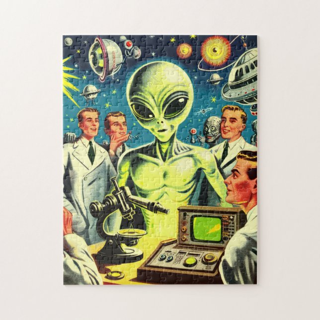 Comicen für Vintage Alien Science Fiction (Vertikal)