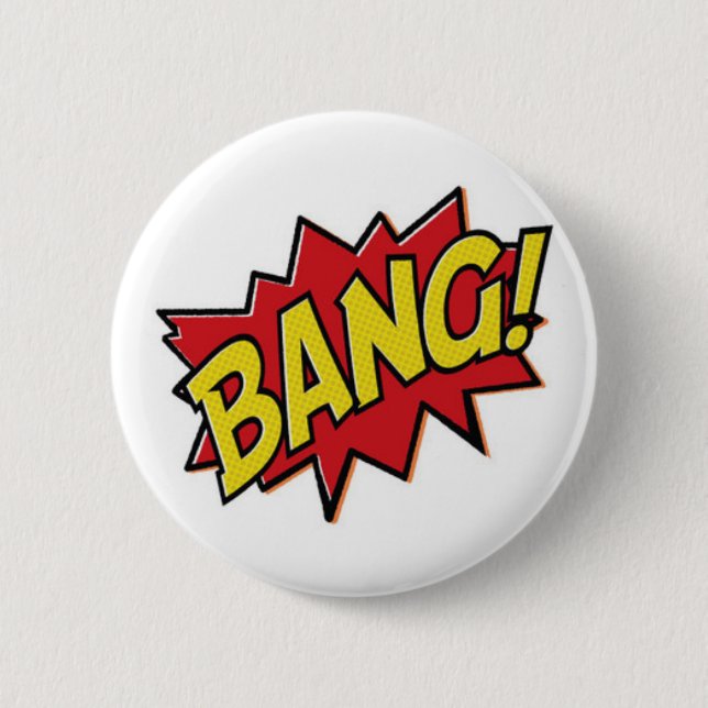 Comics Superheld Knallknopf Button (Vorderseite)