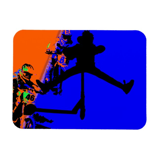 Comin' Through - Motox und Scooter Magnet (Horizontal)