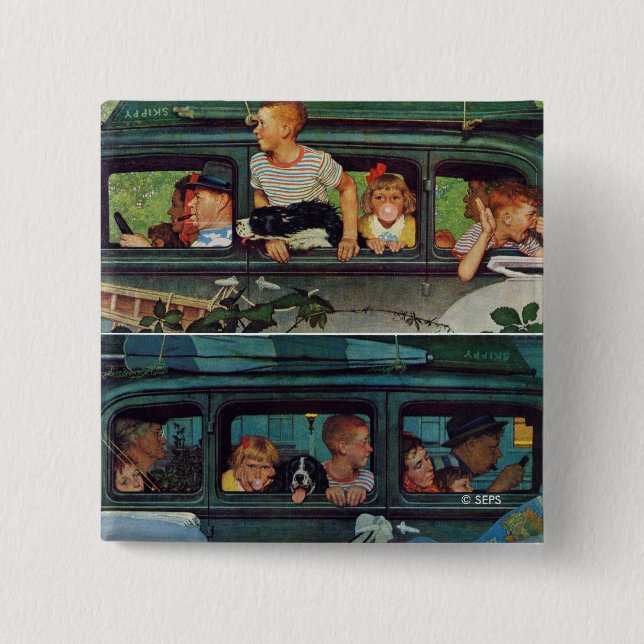 Coming and Going by Norman Rockwell Button (Vorderseite)