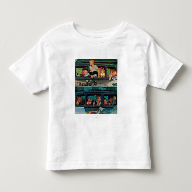 Coming and Going by Norman Rockwell Kleinkind T-shirt (Vorderseite)
