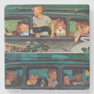 Coming and Going by Norman Rockwell Steinuntersetzer