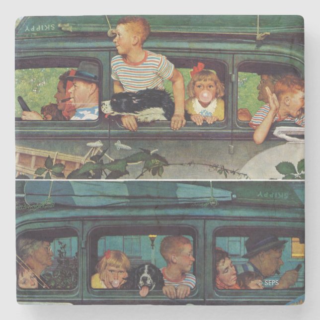 Coming and Going by Norman Rockwell Steinuntersetzer (Vorderseite)
