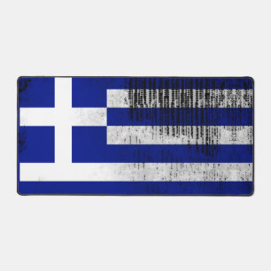 Coming Gaming Desk Mat - Griechenland-Flagge Schreibtischunterlage