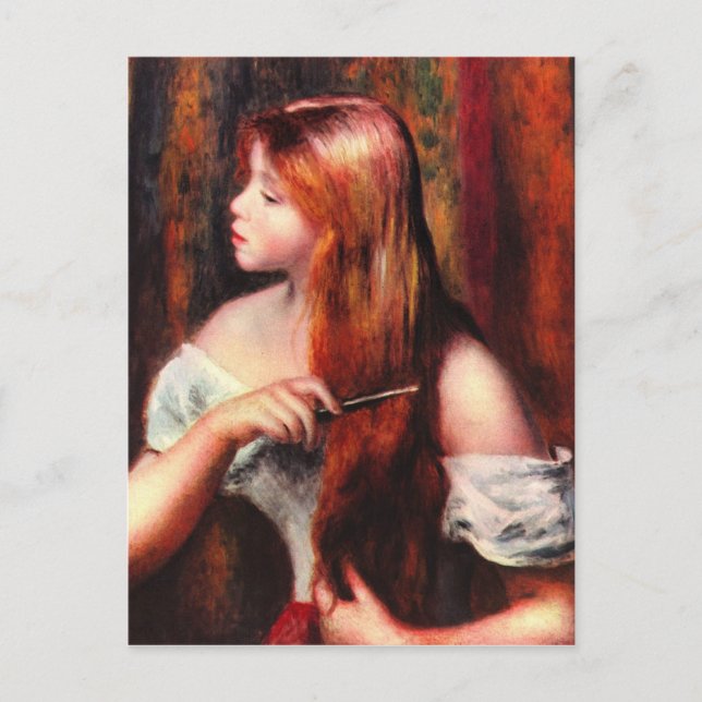 Coming Girl von Pierre Renoir Postkarte (Vorderseite)