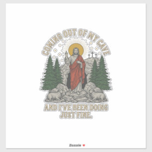 Coming Out of My Cave Resurrection Lyric-Shirt Des Aufkleber