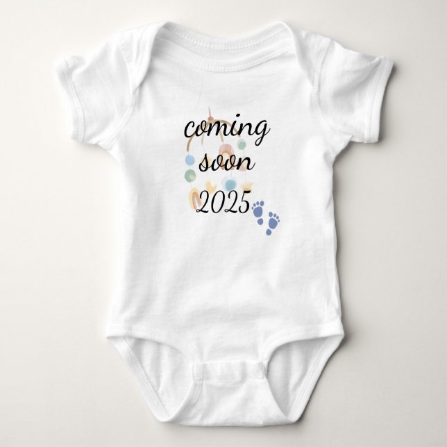 Coming soon baby announcement  baby strampler (Vorderseite)