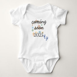 Coming soon baby announcement  strampler