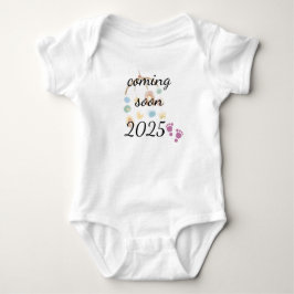 Coming soon baby girl baby strampler