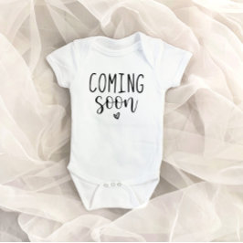 Coming Soon Pregnancy Announcement Baby Bodysuit Baby Strampler