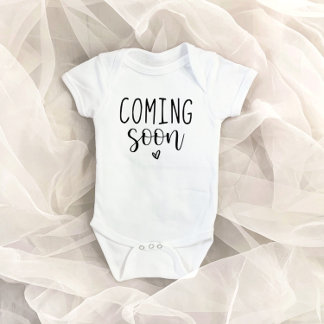 Coming Soon Pregnancy Announcement Baby Bodysuit Strampler