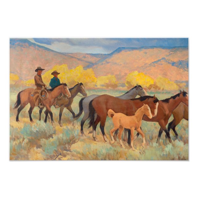 Coming Zuhause, 1942 von Maynard Dixon Fotodruck (Vorne)